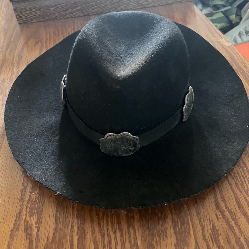 UNIF Black and Silver Western Hat